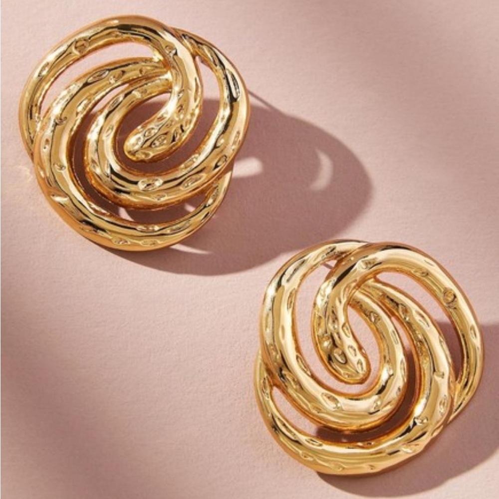 New! Gold Multi Loop Earrings NWOT